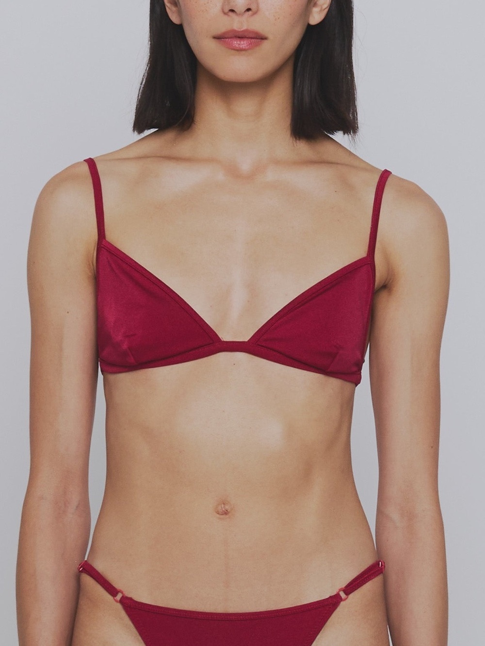 Nordstrom Burgundy Triangle Bikini Set